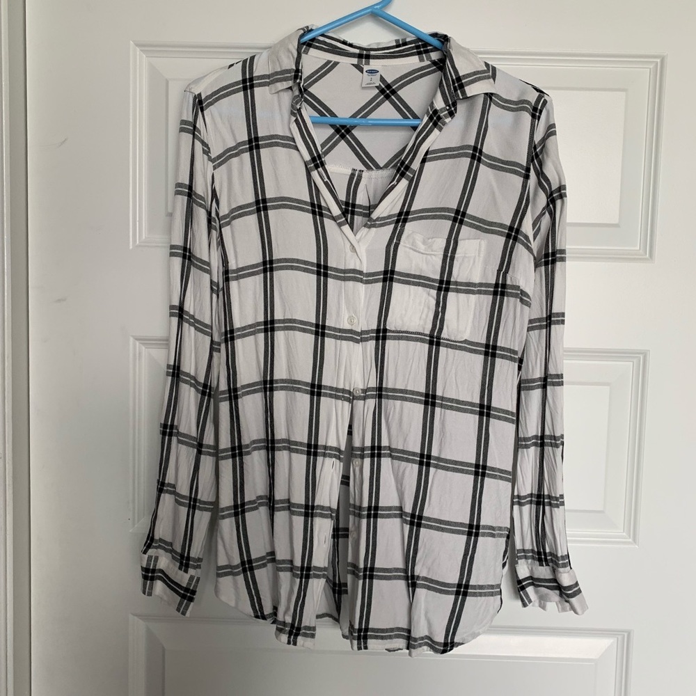 Black and White Plaid button down